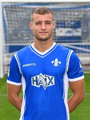 10.07.2023, xjhx, Fussball 1.Bundesliga, SV Darmstadt 98 - Fototermin Saison 2023 24 1.BL Porträttermin 2023 2024 emspor, v.l. Fabian Nürnberger; SV Darmstadt 98; 1.BL, Porträttermin 2023 2024 (DFL DFB REGULATIONS PROHIBIT ANY USE OF PHOTOGRAPHS as IMAGE SEQUENCES and or QUASI-VIDEO) Darmstadt