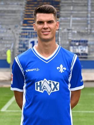 10.07.2023, xjhx, Fussball 1.Bundesliga, SV Darmstadt 98 - Fototermin Saison 2023 24 1.BL Porträttermin 2023 2024 emspor, v.l. Mathias Honsak; SV Darmstadt 98; 1.BL, Porträttermin 2023 2024 (DFL DFB REGULATIONS PROHIBIT ANY USE OF PHOTOGRAPHS as IMAGE SEQUENCES and or QUASI-VIDEO) Darmstadt