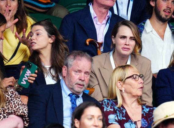 Mandatory Credit: Photo by Javier Garcia Shutterstock (14003748ij) Cara Delevingne and girlfriend Minke in the crowd on Centre Court Wimbledon Tennis Championships, Day 8, The All England Lawn Tennis and Croquet Club, London, UK - 10 Jul 2023 Wimbledon Tennis Championships, Day 8, The All England Lawn Tennis and Croquet Club, London, UK - 10 Jul 2023  Copyright: xJavierxGarcia Shutterstockx 14003748ij
