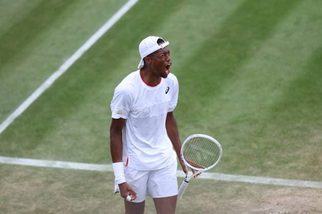 Sport Bilder des Tages Chris Eubanks (USA) TENNIS : Wimbledon 2023 - 10 07 2023 AntoineCouvercelle Panoramic  