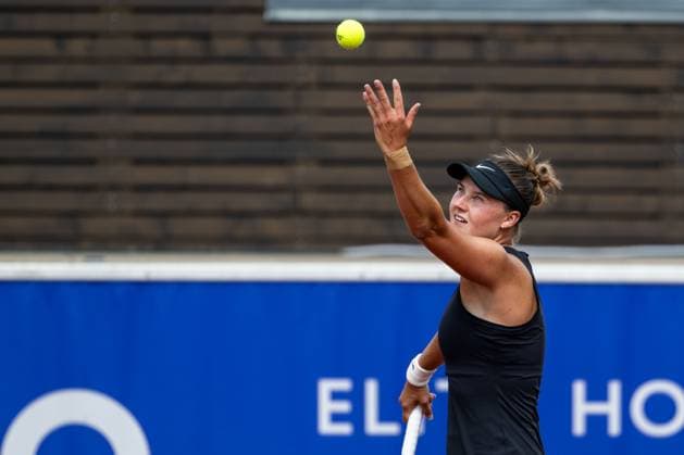 230711 Kajsa Rinaldo Persson, Sverige, under dag 2 av WTA, Tennis Damen Nordea Open den 11 juli 2023 i Bastad. Copyright: MATHILDAxAHLBERG BB230711MA007
