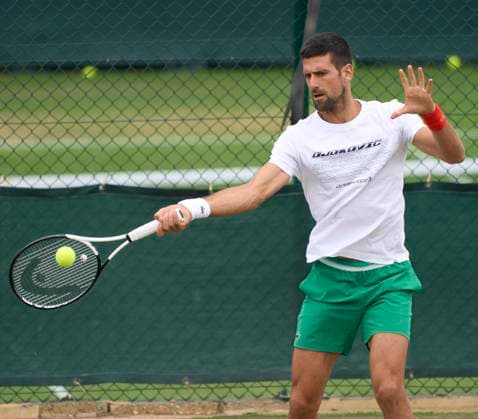 2023 Wimbledon Championships Novak Djokovic (SRB) on the practice court at Aorangi Park on Day 9 at the 2023 Wimbledon Championships at the All England Club, London, UK, 11 July 2023, Credit:Peter van den Berg Avalon United Kingdom, England, London, All England Lawn Tennis and Croquet Club  Copyright: xPeterxvanxdenxBergx xAvalonx 0788516238
