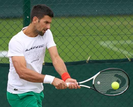 2023 Wimbledon Championships Novak Djokovic (SRB) on the practice court at Aorangi Park on Day 9 at the 2023 Wimbledon Championships at the All England Club, London, UK, 11 July 2023, Credit:Peter van den Berg Avalon United Kingdom, England, London, All England Lawn Tennis and Croquet Club  Copyright: xPeterxvanxdenxBergx xAvalonx 0788516250