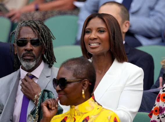 Mandatory Credit: Photo by Dave Shopland Shutterstock (14003757f) Denise Lewis in the Royal Box on Centre Court Wimbledon Tennis Championships, Day 9, The All England Lawn Tennis and Croquet Club, London, UK - 11 Jul 2023 Wimbledon Tennis Championships, Day 9, The All England Lawn Tennis and Croquet Club, London, UK - 11 Jul 2023  Copyright: xDavexShopland Shutterstockx 14003757f