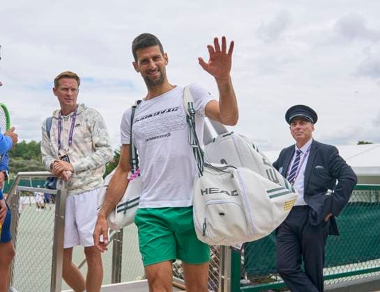 2023 Wimbledon Championships Novak Djokovic (SRB) arrives at the practice court at Aorangi Park on Day 9 at the 2023 Wimbledon Championships at the All England Club, London, UK, 11 July 2023, Credit:Peter van den Berg Avalon United Kingdom, England, London, All England Lawn Tennis and Croquet Club  Copyright: xPeterxvanxdenxBergx xAvalonx 0788516290