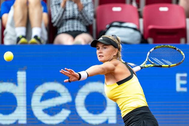 230711 Caijsa Hennemann, Sverige, under dag 2 av WTA, Tennis Damen Nordea Open den 11 juli 2023 i Bastad. Copyright: MATHILDAxAHLBERG BB230711MA102