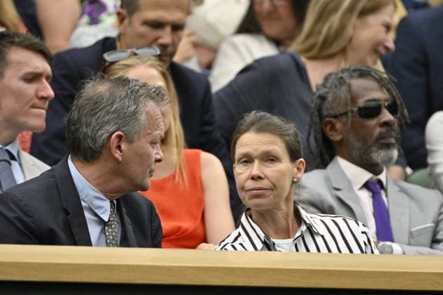 Tennis : Wimbledon 2023 - Angleterre - Lady Sarah Chatto dans la Royal Box - Angleterre Tennis : Wimbledon 2023 - Angleterre- 11 07 23 ChrysleneCaillaud Panoramic  