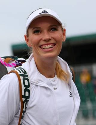 Mandatory Credit: Photo by Ella Ling Shutterstock (14003758be) Caroline Wozniacki in doubles action Wimbledon Tennis Championships, Day 9, The All England Lawn Tennis and Croquet Club, London, UK - 11 Jul 2023 Wimbledon Tennis Championships, Day 9, The All England Lawn Tennis and Croquet Club, London, UK - 11 Jul 2023  Copyright: xEllaxLing Shutterstockx 14003758be