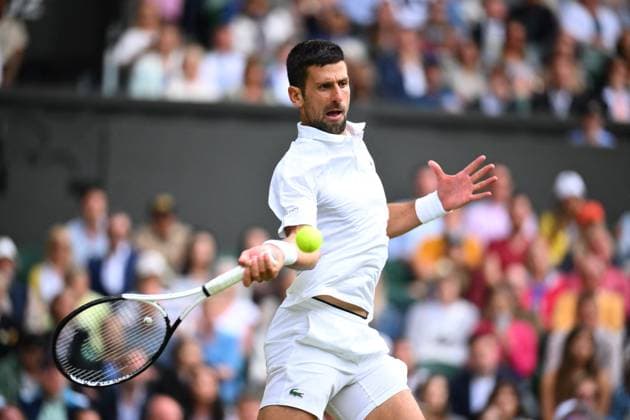 Wimbledon Championships Day 9 Novak Djokovic (SRB) plays his quarter final round match at the 2023 Wimbledon Championships at the AELTC in London, UK on July 11, 2023. Photo by Corinne Dubreuil ABACAPRESS.COM London United Kingdom  Copyright: xDubreuilxCorinne ABACAx 860363_060 DubreuilxCorinne ABACAx 860363_060