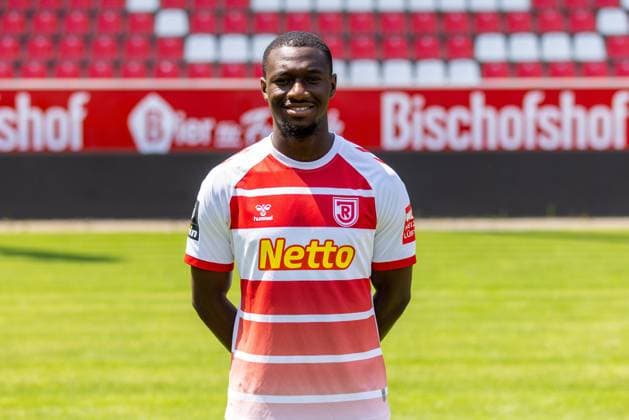 11.07.2023, Fussball, GER, Saison, 3.Liga, Porträttermin 2023 2024, SSV Jahn Regensburg Agyemang Diawusie; SSV Jahn Regensburg; 3.Liga, Porträttermin 2023 2024, DFL REGULATIONS PROHIBIT ANY USE OF PHOTOGRAPHS AS IMAGE SEQUENCES AND OR QUASI-VIDEO.