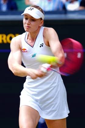 Mandatory Credit: Photo by Javier Garcia Shutterstock (14006839q) Elena Rybakina during her quarter final match Wimbledon Tennis Championships, Day 10, The All England Lawn Tennis and Croquet Club, London, UK - 12 Jul 2023 Wimbledon Tennis Championships, Day 10, The All England Lawn Tennis and Croquet Club, London, UK - 12 Jul 2023  Copyright: xJavierxGarcia Shutterstockx 14006839q