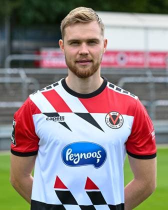 Lars Dietz (Viktoria Koeln, 02). Viktoria Koeln, Fussball, 3. Liga, Portraettermin 2023 24, 12.07.2023 DFB DFL Regulations prohibit any use of Photographs as image sequences and or quasi-video X, Viktoria Koeln, Fussball, 3. Liga, Portraetermin 2023 2024, 12.07.2023 Köln Copyright: xEibner-Pressefoto ThomasxHaeslerx EP_EER