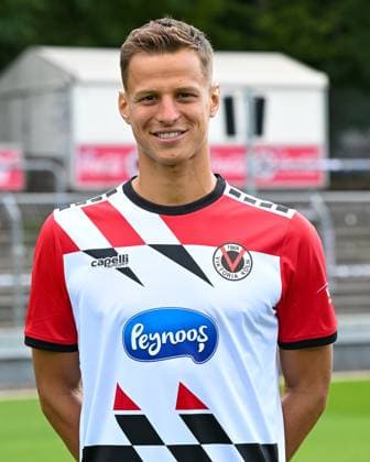 Michael Schultz (Viktoria Koeln, 03). Viktoria Koeln, Fussball, 3. Liga, Portraettermin 2023 24, 12.07.2023 DFB DFL Regulations prohibit any use of Photographs as image sequences and or quasi-video X, Viktoria Koeln, Fussball, 3. Liga, Portraetermin 2023 2024, 12.07.2023 Köln Copyright: xEibner-Pressefoto ThomasxHaeslerx EP_EER
