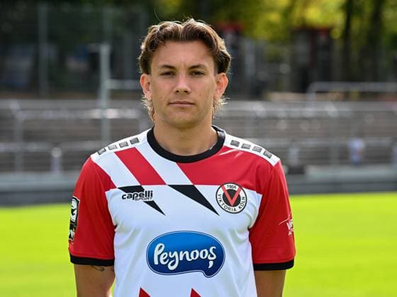 Florian Engelhardt (Viktoria Koeln, 16). Viktoria Koeln, Fussball, 3. Liga, Portraettermin 2023 24, 12.07.2023 DFB DFL Regulations prohibit any use of Photographs as image sequences and or quasi-video X, Viktoria Koeln, Fussball, 3. Liga, Portraetermin 2023 2024, 12.07.2023 Köln Copyright: xEibner-Pressefoto ThomasxHaeslerx EP_EER
