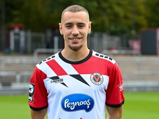 Suheyel Najar (Viktoria Koeln, 21). Viktoria Koeln, Fussball, 3. Liga, Portraettermin 2023 24, 12.07.2023 DFB DFL Regulations prohibit any use of Photographs as image sequences and or quasi-video X, Viktoria Koeln, Fussball, 3. Liga, Portraetermin 2023 2024, 12.07.2023 Köln Copyright: xEibner-Pressefoto ThomasxHaeslerx EP_EER