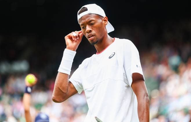 Mandatory Credit: Photo by Simon Dael Shutterstock (14006840bc) Christopher Eubanks Wimbledon Tennis Championships, Day 10, The All England Lawn Tennis and Croquet Club, London, UK - 12 Jul 2023 Wimbledon Tennis Championships, Day 10, The All England Lawn Tennis and Croquet Club, London, UK - 12 Jul 2023  Copyright: xSimonxDael Shutterstockx 14006840bc