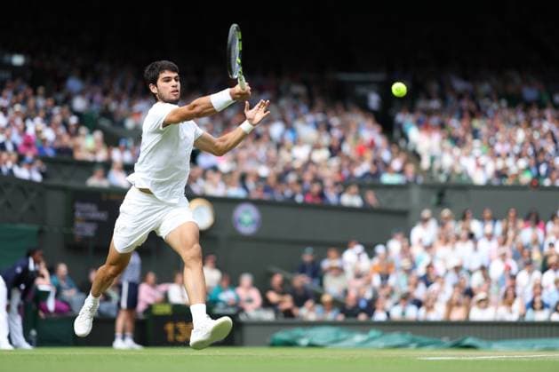 Carlos Alcaraz TENNIS : Wimbledon 2023 - 12 07 2023 AntoineCouvercelle Panoramic  