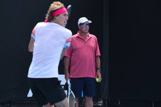 Australian Open Practice Session - Melbourne Alexander Zverev (GER) during practice with his coach former tennis player Ivan Lendl (CZE) at the 2019 Australian Open at Melbourne Park in Melbourne, Australia, on January 10, 2019. Photo by Corinne Dubreuil ABACAPRESS.COM Los Angeles United States  Copyright: xDubreuilxCorinne ABACAx 665362_017 DubreuilxCorinne ABACAx 665362_017