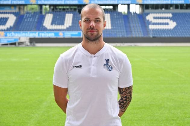 Norman Marx; MSV Duisburg; 3.Liga, Porträttermin 2023 2024 Duisburg Schauinsland Reisen Arena Nordrhein-Westfalen Deutschland