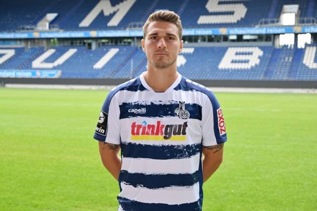 Benjamin Girth; MSV Duisburg; 3.Liga, Porträttermin 2023 2024 Duisburg Schauinsland Reisen Arena Nordrhein-Westfalen Deutschland