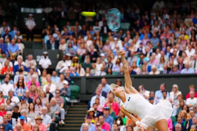 Mandatory Credit: Photo by Javier Garcia Shutterstock (14006845p) Marketa Vondrousova during her semi final match Wimbledon Tennis Championships, Day 11, The All England Lawn Tennis and Croquet Club, London, UK - 13 Jul 2023 Wimbledon Tennis Championships, Day 11, The All England Lawn Tennis and Croquet Club, London, UK - 13 Jul 2023  Copyright: xJavierxGarcia Shutterstockx 14006845p