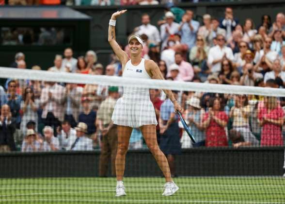 Marketa Vondrousova jubelt nach dem Sieg, Jubel, Freude, Emotion, Damen Einzel, Semi Final Copyright: xJuergenxHasenkopfx