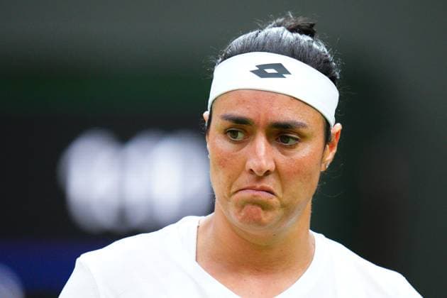 Mandatory Credit: Photo by Javier Garcia Shutterstock (14006845dr) Ons Jabeur during her semi final match Wimbledon Tennis Championships, Day 11, The All England Lawn Tennis and Croquet Club, London, UK - 13 Jul 2023 Wimbledon Tennis Championships, Day 11, The All England Lawn Tennis and Croquet Club, London, UK - 13 Jul 2023  Copyright: xJavierxGarcia Shutterstockx 14006845dr
