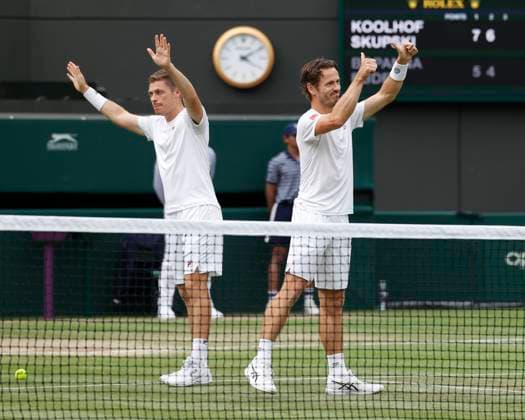 Wesley Koolhof, Neal Skupski jubeln nach dem Sieg, Jubel, Freude, Emotion Herren Doppel Semi Final Copyright: xJuergenxHasenkopfx