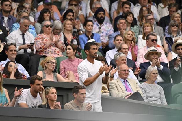 Tennis : Wimbledon 2023 - Angleterre - Ons Jabeur - Tunisie qualifiee pour la finale du simple dames Tennis : Wimbledon 2023 - Angleterre- 13 07 23 ChrysleneCaillaud Panoramic  