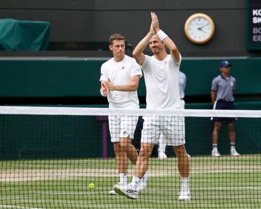 Wesley Koolhof, Neal Skupski jubeln nach dem Sieg, Jubel, Freude, Emotion Herren Doppel Semi Final Copyright: xJuergenxHasenkopfx