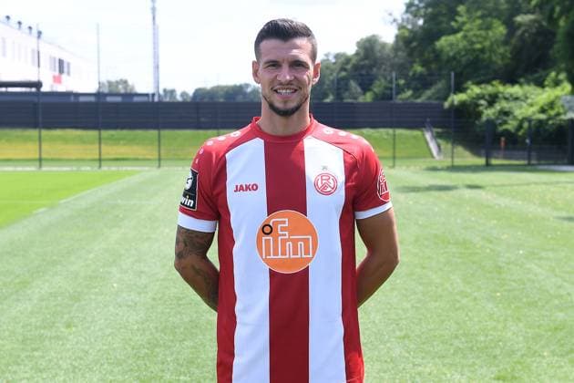 Rot-Weiss Essen; 3.Liga, Porträttermin 2023 2024 Andreas Wiegel; Rot-Weiss Essen; 3. Liga, Porträttermin 2023 2024