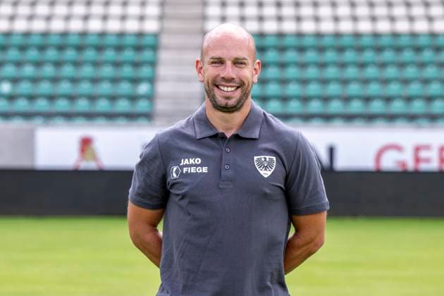 Athletiktrainer Tim Geidies; SC Preußen Münster 06; 3.Liga, Porträttermin 2023 2024, Copyright: xDavidxInderliedx