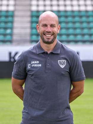 Athletiktrainer Tim Geidies; SC Preußen Münster 06; 3.Liga, Porträttermin 2023 2024, Copyright: xDavidxInderliedx