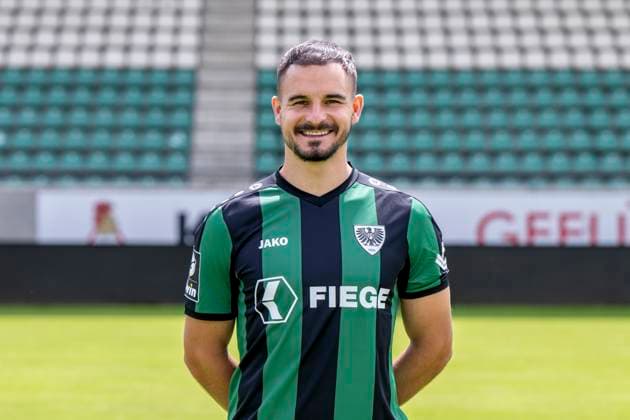Sebastian Mrowca; SC Preußen Münster 06; 3.Liga, Porträttermin 2023 2024, Copyright: xDavidxInderliedx