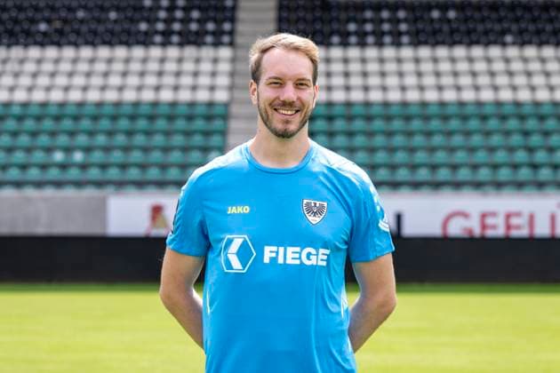 Maximilian Schulze Niehues; SC Preußen Münster 06; 3.Liga, Porträttermin 2023 2024, Copyright: xDavidxInderliedx