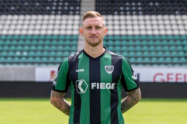 Alexander Hahn; SC Preußen Münster 06; 3.Liga, Porträttermin 2023 2024, Copyright: xDavidxInderliedx