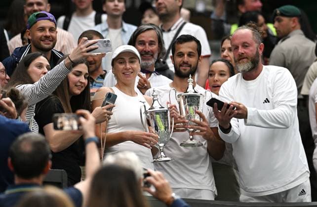 2023 Wimbledon Mixed Final Winner : Mate Pavic (CRO) Lyudmyla Kichenok (UKR)