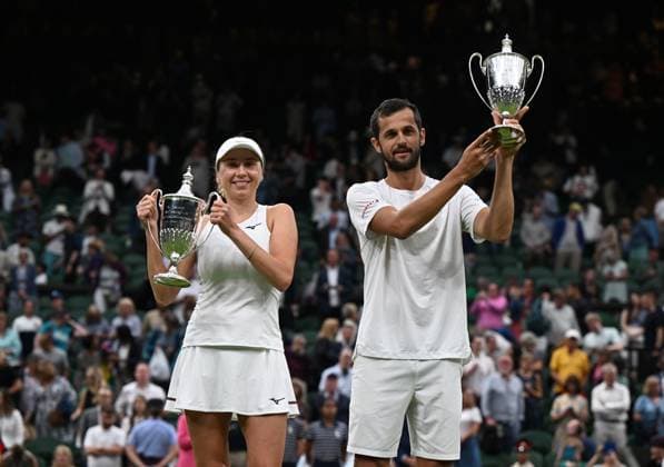 2023 Wimbledon Mixed Final Winner : Mate Pavic (CRO) Lyudmyla Kichenok (UKR)