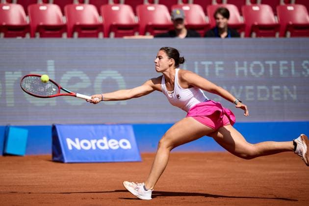 BÅSTAD 20230714 Emma Navarro, USA, i semifinalen under tennisturneringen Nordea Open i Bastad. BÅSTAD SVERIGE Tennis x11830x