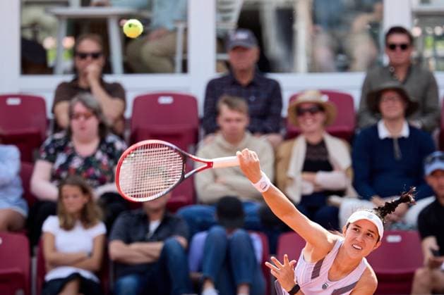 BÅSTAD 20230714 Louisa Chirico, USA, i semifinalen under tennisturneringen Nordea Open i Bastad. BÅSTAD SVERIGE Tennis x11830x