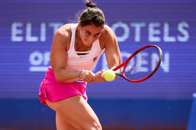 BÅSTAD 20230714 Emma Navarro, USA, i semifinalen under tennisturneringen Nordea Open i Bastad. BÅSTAD SVERIGE Tennis x11830x