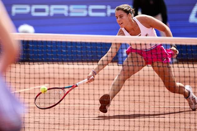 BÅSTAD 20230714 Emma Navarro, USA, i semifinalen under tennisturneringen Nordea Open i Bastad. BÅSTAD SVERIGE Tennis x11830x