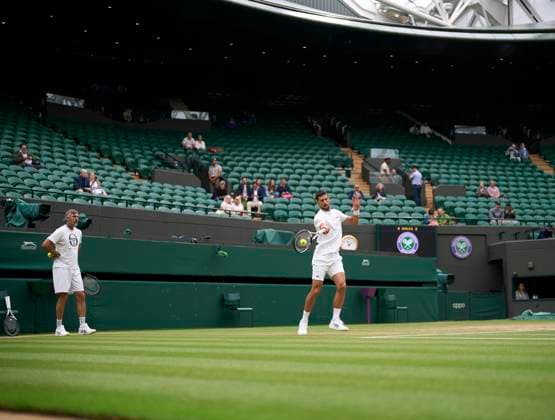2023 Wimbledon Championships Novak Djokovic (SRB), who always plays on Centre Court, in a practice session on Number One court in advance of the mens™ semi finals on Day 12 at the 2023 Wimbledon Championships at the All England Club, London, UK, 14 July 2023, Credit:Peter van den Berg Avalon United Kingdom, England, London, All England Lawn Tennis and Croquet Club  Copyright: xPeterxvanxdenxBergx xAvalonx 0789050982