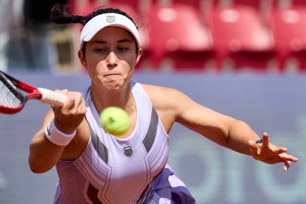 Louisa Chirico, USA, in the semifinal tennismatch during Bastad Nordea Open in Bastad, Sweden on Friday, July14, 2023. BASTAD SWEDEN Tennis x11830x