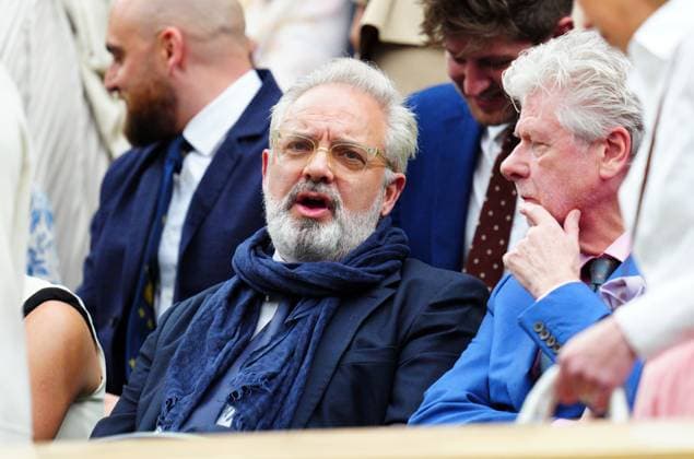 Mandatory Credit: Photo by Javier Garcia Shutterstock (14009601c) Sam Mendes in the Royal Box on Centre Court Wimbledon Tennis Championships, Day 12, The All England Lawn Tennis and Croquet Club, London, UK - 14 Jul 2023 Wimbledon Tennis Championships, Day 12, The All England Lawn Tennis and Croquet Club, London, UK - 14 Jul 2023  Copyright: xJavierxGarcia Shutterstockx 14009601c