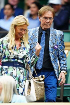Mandatory Credit: Photo by Javier Garcia Shutterstock (14009601j) Cliff Richard in the Royal Box on Centre Court Wimbledon Tennis Championships, Day 12, The All England Lawn Tennis and Croquet Club, London, UK - 14 Jul 2023 Wimbledon Tennis Championships, Day 12, The All England Lawn Tennis and Croquet Club, London, UK - 14 Jul 2023  Copyright: xJavierxGarcia Shutterstockx 14009601j
