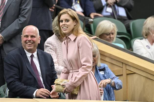 Tennis : Wimbledon 2023 - Angleterre - Royal Box : Princess Beatrice Tennis : Wimbledon 2023 - Angleterre- 14 07 23 ChrysleneCaillaud Panoramic  