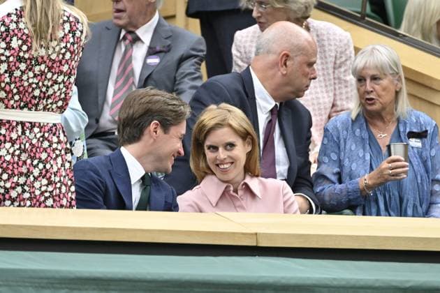 Tennis : Wimbledon 2023 - Angleterre - Royal Box : Princess Beatrice Tennis : Wimbledon 2023 - Angleterre- 14 07 23 ChrysleneCaillaud Panoramic  