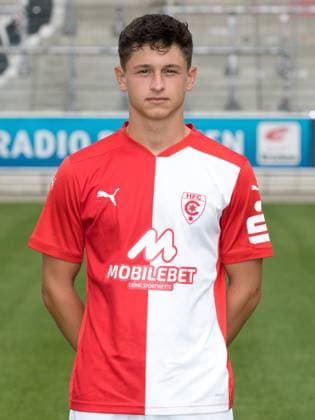 Teampraesentation Halle 3. Liga Hallescher FC, 3. Liga, Porträttermin 2023 2024, Halle, 13.07.2021, Leuna-Chemie-Stadion, Fussball , Im Bild: Lucas Halangk ,
