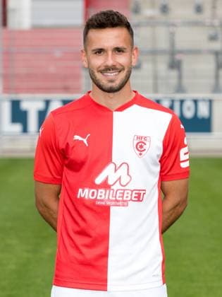 Teampraesentation Halle 3. Liga Hallescher FC, 3. Liga, Porträttermin 2023 2024, Halle, 13.07.2021, Leuna-Chemie-Stadion, Fussball , Im Bild: Nico Hug ,